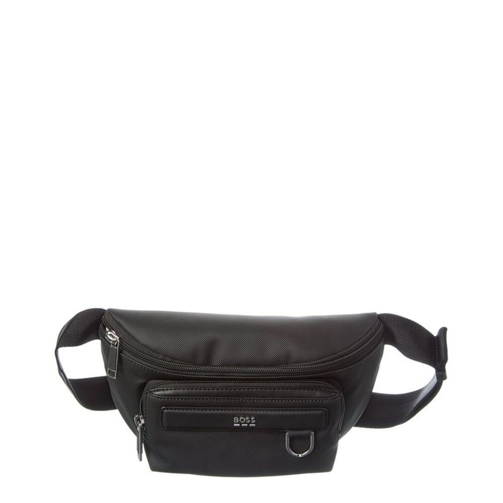 Hugo Boss Jinko Evo Leather Bumbag, Black